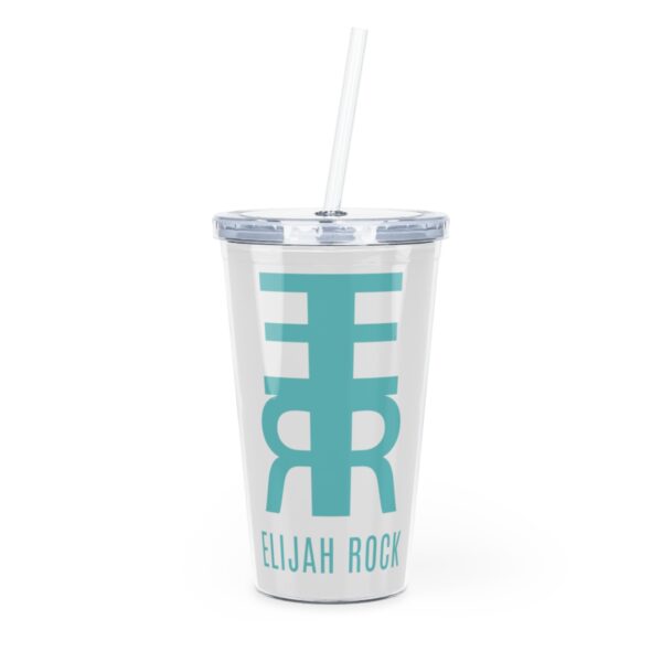 Plastic Tumbler with Straw - Image 2